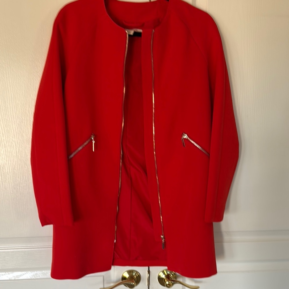 Women's Red Zippered Jacket